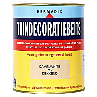 Hermadix Houtbeits voor tuindecoratie 712 camelwhite (750 ml, Camel White, Mat)
