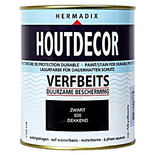 Hermadix Houtbeits houtdecor 620 zwart (Zwart, 750 ml, Zijdeglans)