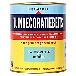 Hermadix Houtbeits voor tuindecoratie 713 caribbean blue (750 ml, Caribbean Blue, Mat)