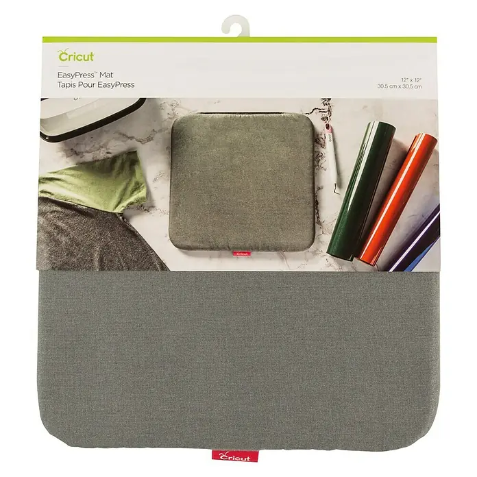 Cricut Hitzepress Schutzmatte EasyPress-Matte - Graubraun, L x B: 30 x 30 cm, Passend für: Cricut EasyPress® Transferpresse - Nahaufnahme der Cricut EasyPress Matte, ideal zum Schutz von Oberflächen beim Bügeln mit der Cricut EasyPress.
