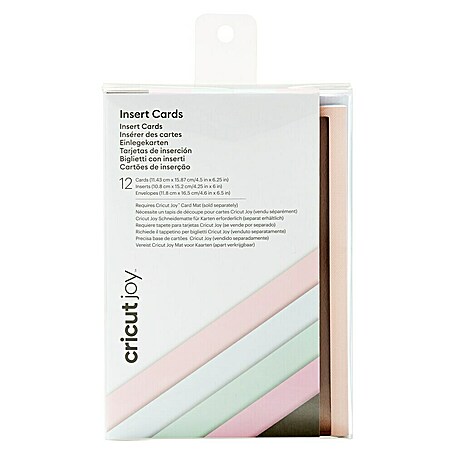 Cricut Joy Einlegekarten-Set Insert Cards (12 -tlg., Macarons, L x B: 15,9 x 11,4 cm)