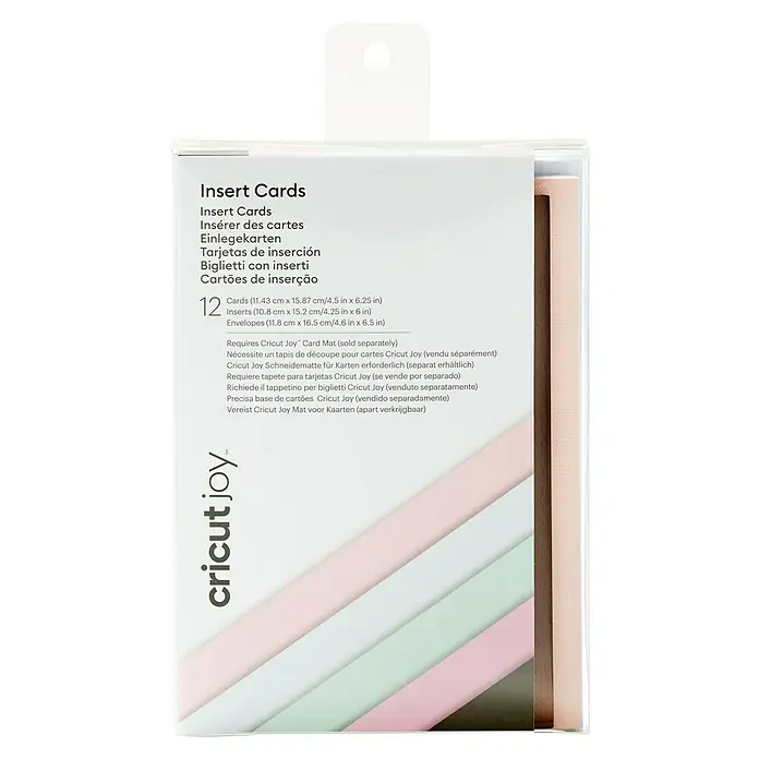 Cricut Joy Einlegekarten-Set Insert Cards - 12 -tlg., Macarons, L x B: 15,9 x 11,4 cm - Cricut Joy Insert Cards Set: Enthält 12 Karten, Einleger und Umschläge für individuelle Grußkarten mit dem Cricut Joy Schneideplotter.