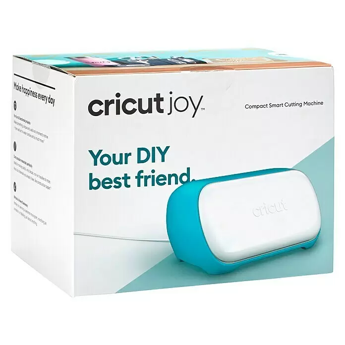 Cricut Joy Schneideplotter Smarte Schneide- und Zeichenmaschine - Türkis/Weiß, Bluetooth, Schnittbreite: 10,4 cm, Schnittlänge: 1,2 m - Diagonale Ansicht