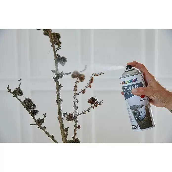 Dupli-Color Effect Spezial-Lackspray Silver Chrome - Silber, Chrom, Glänzend, 400 ml - Anwendungsbeispiel