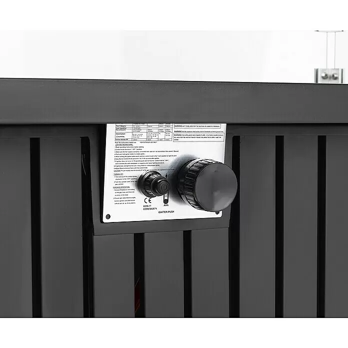 Tepro Feuerstelle Topeka - 136 x 56 x 63,5 cm, Metall - Detailaufnahme
