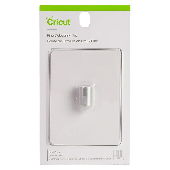 Cricut Maker Plotter-Werkzeug Feinpräge-Werkzeug für Quickswap - Passend für: Cricut Maker Schneideplotter - Nahaufnahme einer Cricut Feindebossing-Spitze, ideal zum Hinzufügen zarter Details zu Ihren Bastelprojekten mit Prägetechnik.