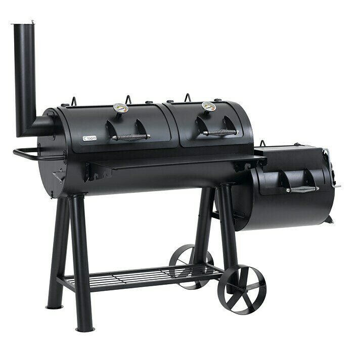 Tepro Smoker IndianapolisL x B x H: 184 x 88 x 153 cm, Schwarz Diagonal View