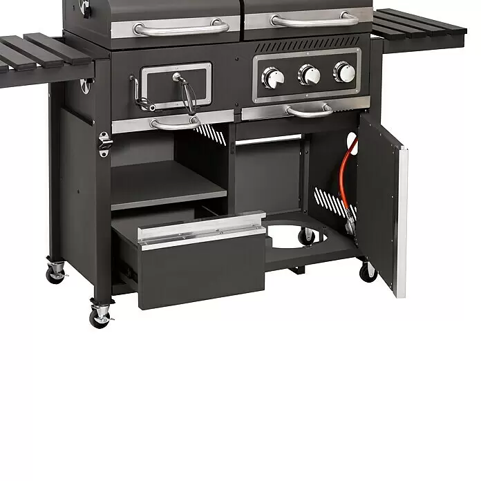 Tepro Hybrid-Grill Toronto Kombi - Grillfläche (B x T): 38,5 x 41,3 cm, 8,7 kW, Anzahl Brenner: 3 - Anwendungsbeispiel