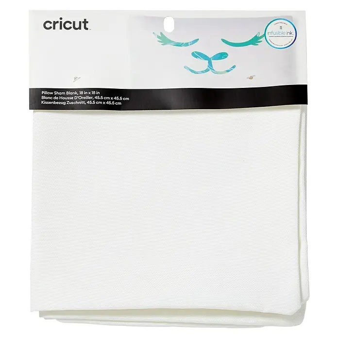 Cricut Kissenhülle Rohling für Infusible Ink - Weiß, L x B: 45,5 x 45,5 cm, 100 % Polyester - Cricut Kissenbezug Rohling, 45,5 x 45,5 cm, ideal zum Gestalten mit Infusible Ink. Perfekt für individuelle Wohnaccessoires und kreative Projekte.