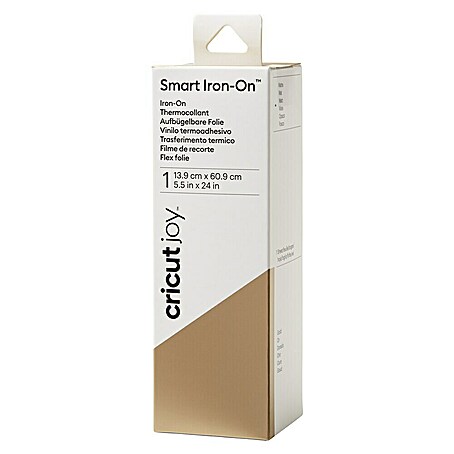 Cricut Joy Aufbügelfolie Smart Iron-On (Gold, L x B: 60 x 14 cm, Passend für: Cricut Joy Schneideplotter)