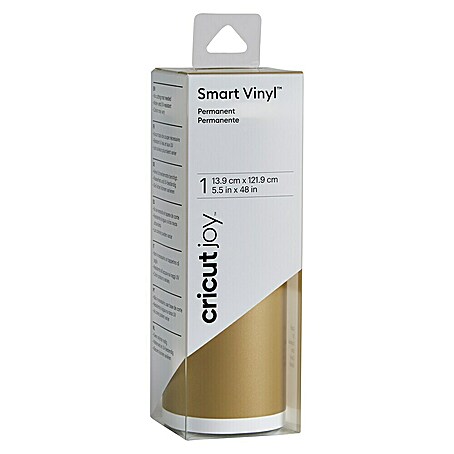 Cricut Joy Vinylfolie Smart Vinyl Permanent (Gold, 121,9 x 13,9 cm, Dauerhaft klebend)
