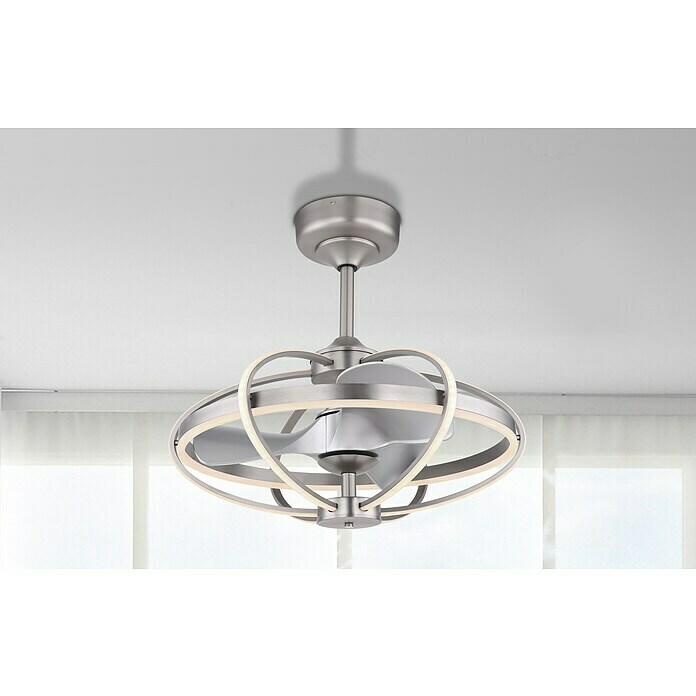 Globo Deckenventilator SIMONA (Durchmesser: 64 cm, Silber, 50 W)
