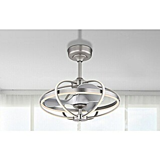 Globo Deckenventilator SIMONA (Durchmesser: 64 cm, Silber, 50 W)