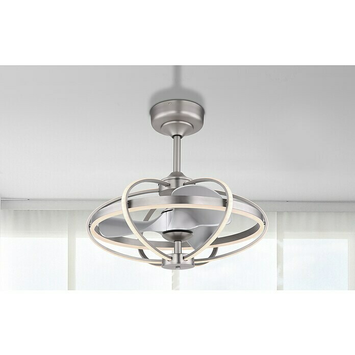 Globo Deckenventilator SIMONADurchmesser: 64 cm, Silber, 50 W Mood Shot