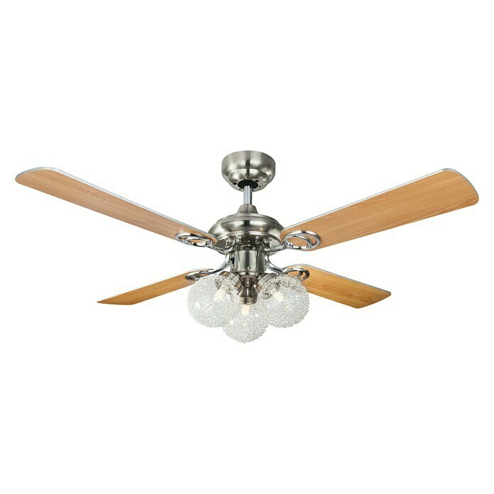 Globo Deckenventilator EnigmaDurchmesser: 105 cm, Nickel matt Diagonal View