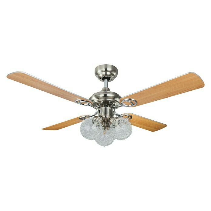 Globo Deckenventilator EnigmaDurchmesser: 105 cm, Nickel matt Diagonal View