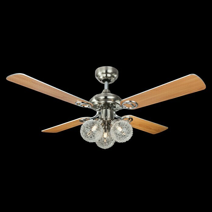 Globo Deckenventilator EnigmaDurchmesser: 105 cm, Nickel matt Diagonal View