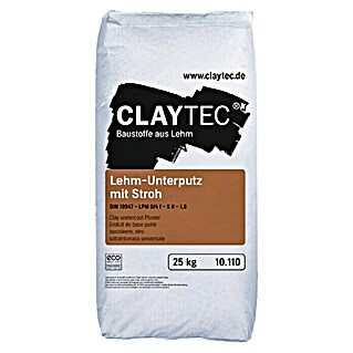 Claytec Lehm-Unterputz mit Stroh (25 kg)
