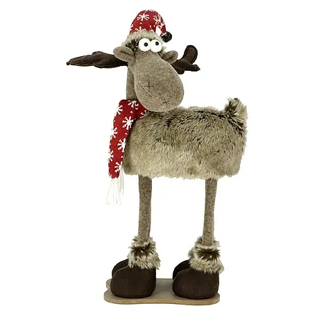 Dekofigur Elch mit Mütze