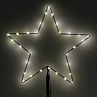 LED-Gartenstecker Sterne (Batteriebetrieben, Warmweiß, Höhe: 30 cm, Kunststoff, 3 Stk.)