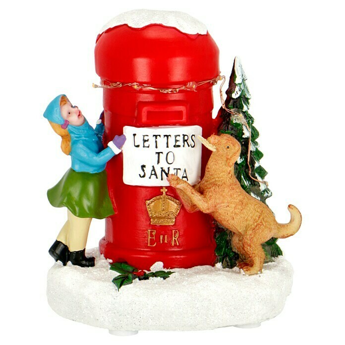 Konstsmide LED-Weihnachtsdekoleuchte Mailbox with Girl (12 x 13,5 x 16 cm, Bunt, Batteriebetrieben, LED) | BAUHAUS