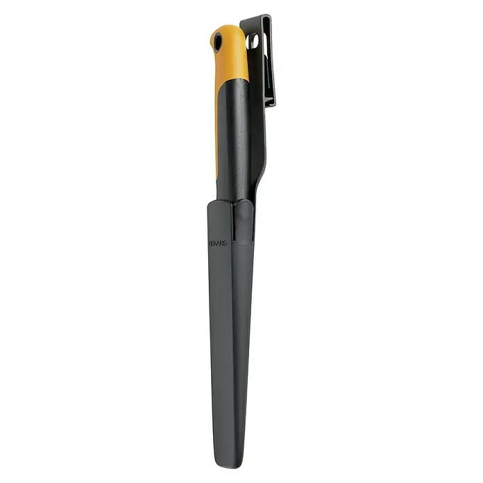 Fiskars X-series Erntemesser K82 - Länge: 27,7 cm - Fiskars-Gartensäge mit gelbem Griff und schwarzer Scheide mit Gürtelclip. Ideal für präzise Baumschnitte und bequemen Transport.