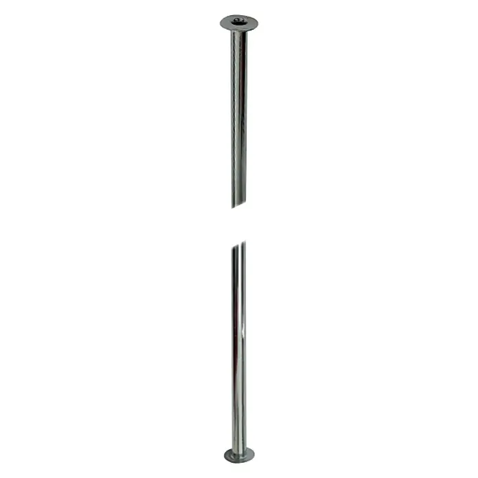 Kupferrohr - Mit Bördel, Durchmesser: 10 mm, Länge: 100 cm - Ein glänzender, geteilter Edelstahlpfosten, der durch sein modernes Design besticht. Ideal für stilvolle Raumgestaltung und robuste Konstruktionen.