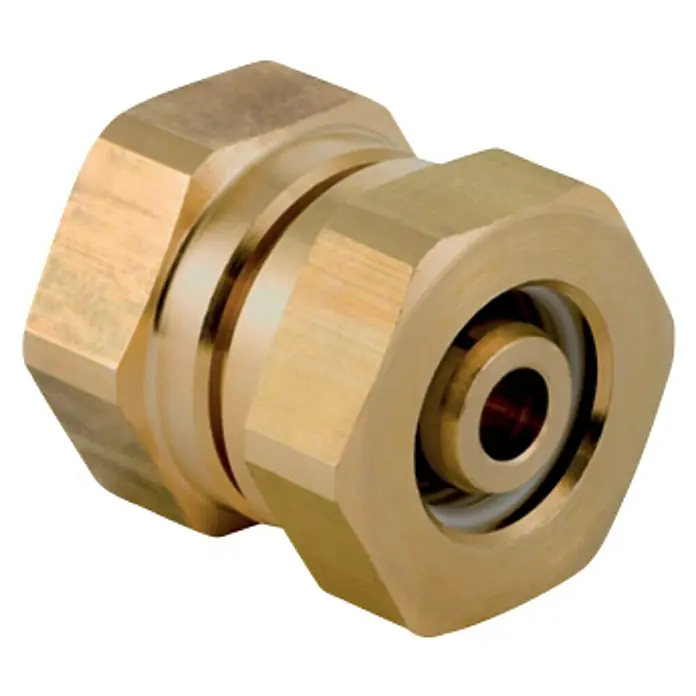 Geberit Mepla Press-Stopfen 603.485.00.1 - Durchmesser: 26 mm, Innengewinde: ½″ - Messing-Rohrverbinder mit Sechskantmuttern für sichere Verbindungen in Sanitär- und Heizungsanlagen. Robuste Ausführung für langlebigen Einsatz.