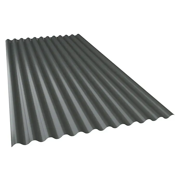 Metdach Dachblech Wellblech - 400 cm x 88,3 cm x 0,4 mm, Anthrazit - Graue gewellte Dachplatte, ideal für Industrie- oder Wohngebäude. Robust und langlebig für optimalen Schutz.