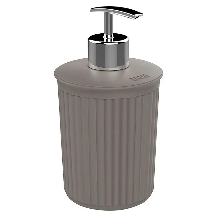 Tatay Baobab Dispensador de jabón - L x An x Al: 76 x 76 x 16 cm, Plástico, Taupe - Elegante dispensador de jabón color taupe con bomba cromada para baños y cocinas. Práctico y elegante.