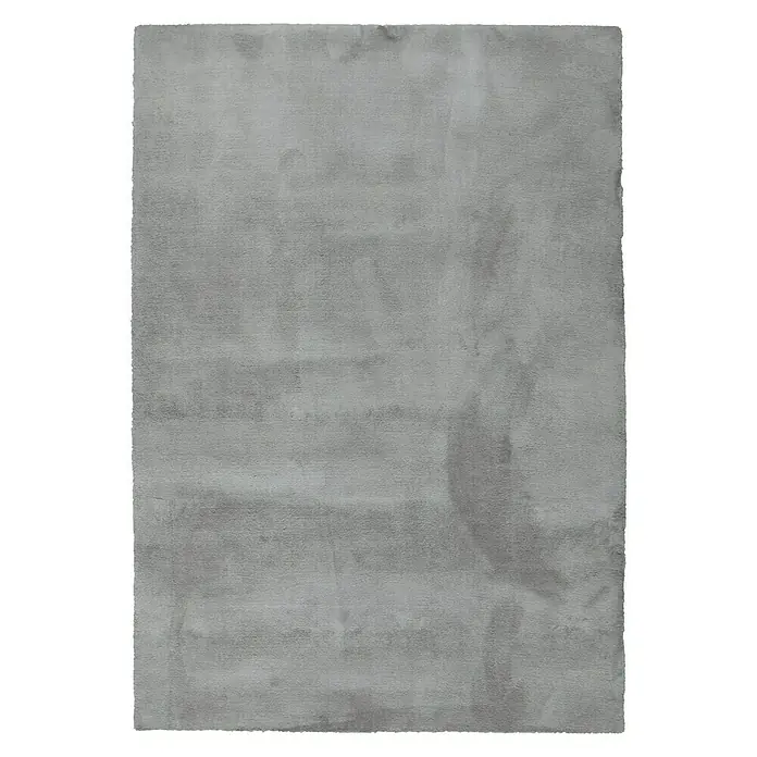 Alfombra de pelo corto Toscana - Plateado, 170 x 120 cm, 100% Poliéster - Una alfombra rectangular de color gris liso con una textura sutil, que aporta calidez y estilo a cualquier habitación.