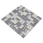Mosaikfliese Crystal Mix XCM K990 (29,8 x 29,8 cm, Weiß/Grau, Glänzend)