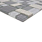 Mosaikfliese Crystal Mix XCM K990 (29,8 x 29,8 cm, Weiß/Grau, Glänzend)