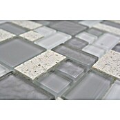 Mosaikfliese Crystal Mix XCM K990 (29,8 x 29,8 cm, Weiß/Grau, Glänzend)