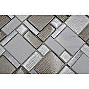 Mosaikfliese Crystal Mix XCM FK01 (30 x 30 cm, Weiß/Beige, Glänzend)