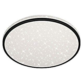 Briloner Plafón LED redondo Skizo (24 W, Ø x Al: 42 x 7,5 cm, Negro, Blanco cálido)