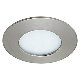 Briloner Downlight empotrable LED redondo Flat (5 W, Ø x Al: 75 cm x 27 mm, Níquel mate, Blanco neutro)