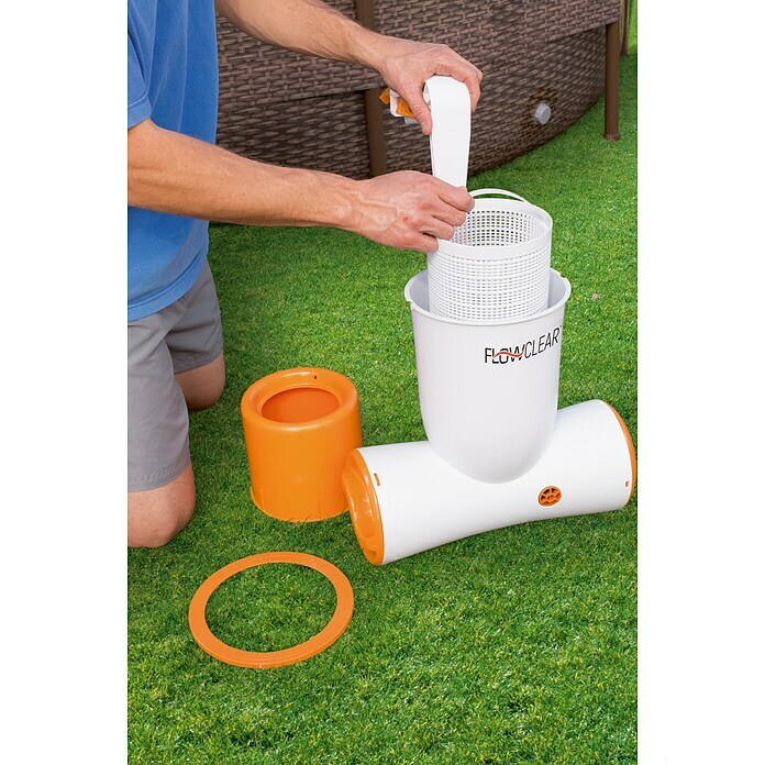 Bestway Flowclear Einhängeskimmer 2 in 173 W, Filterleistung: 3.974 l/h Use Shot