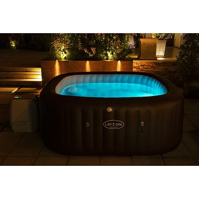 Bestway Lay-Z-Spa Außen-Whirlpool Maldives HydroJet ProL x B x H: 201 cm x 201 cm x 80 m, 1.050 l, Geeignet für: 7 Personen Use Shot