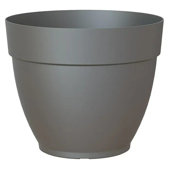 Artevasi Capri Campana PflanztopfAußenmaß (Ø x H): 50 x 42 cm, Kunststoff, Anthrazit - Grauer Pflanztopf mit abgerundeter Form und breiter Öffnung, ideal für Zimmerpflanzen oder den Garten. Schlichtes Design für jeden Einrichtungsstil.