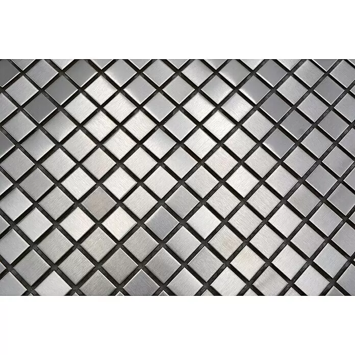 Mosaikfliese Quadrat XCE 15D - 30 x 30 cm, Silber, Matt - Detailaufnahme