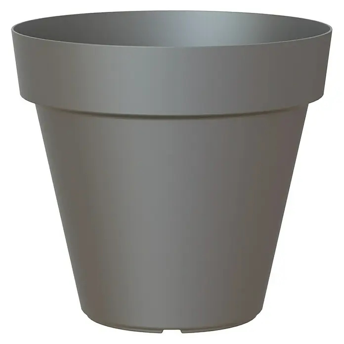 Artevasi Capri Pflanztopf - Außenmaß (Ø x H): 30 x 27 cm, Kunststoff, Anthrazit - Grauer Blumentopf mit klassischer Form, ideal für Zimmer- und Gartenpflanzen. Der Topf ist robust und bietet ausreichend Platz für die Wurzeln.