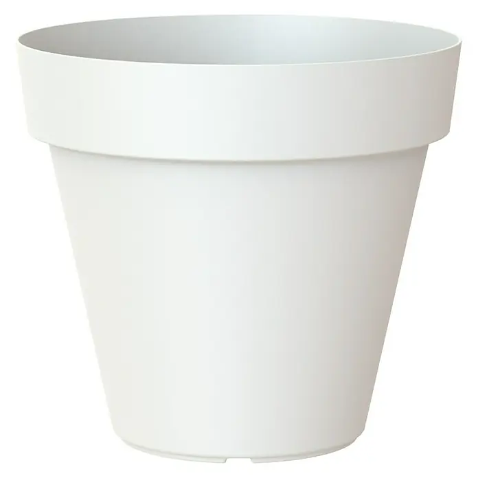 Artevasi Capri Pflanztopf - Außenmaß (Ø x H): 25 x 21,5 cm, Kunststoff, Weiß - Elegantes, weißes Pflanzgefäß mit einer geraden, zylindrischen Form, ideal für Zimmerpflanzen und Garten. Passt zu jedem Einrichtungsstil.