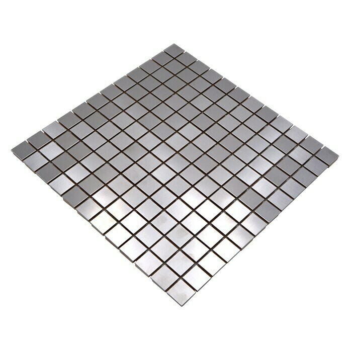 Mosaikfliese Quadrat XCE 23D29,8 x 29,8 cm, Silber, Matt Diagonal View