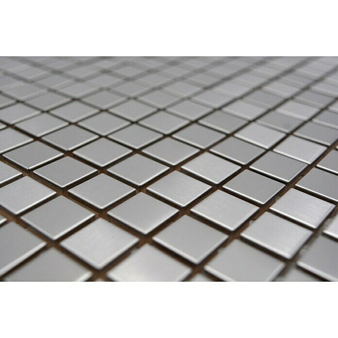 Mosaikfliese Quadrat XCE 15D30 x 30 cm, Silber, Matt Detail Shot