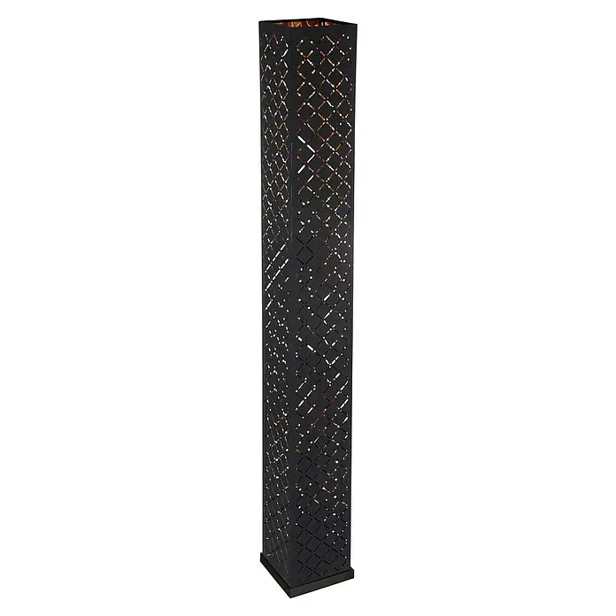 Tween Light Stehleuchte - Höhe: 118 cm - Elegante Stehlampe in Schwarz mit durchbrochenem Rautenmuster, die ein warmes, stimmungsvolles Licht erzeugt. Ideal für Wohn- und Schlafbereiche.