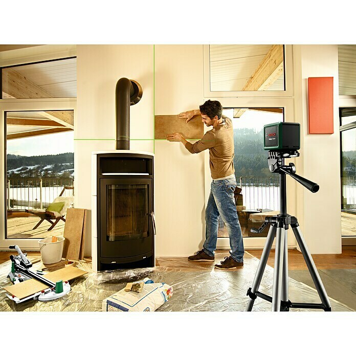 Bosch Kreuzlinienlaser Quigo Green IIMax. Arbeitsbereich: 12 m Use Shot