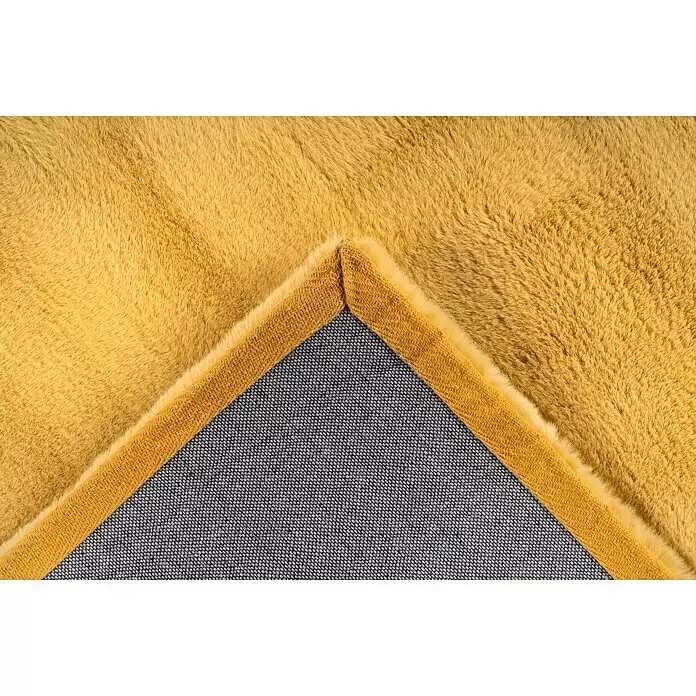 Fellteppich Happy - Gelb, 150 x 80 cm, 100 % Polyester (Flor) - Detailaufnahme