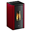 FreePoint Pelletofen Indigo (2 - 7 kW, Raumheizvermögen: 57,6 - 156 m³, Bordeaux)