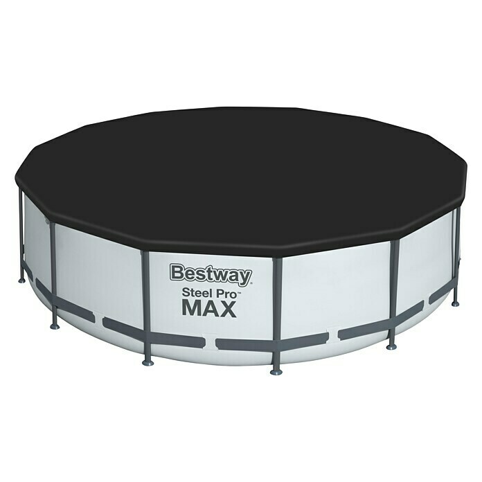 Bestway Frame-Pool-Set Steel Pro MAXØ x H: 396 x 122 cm, 12.690 l, Grau Front View